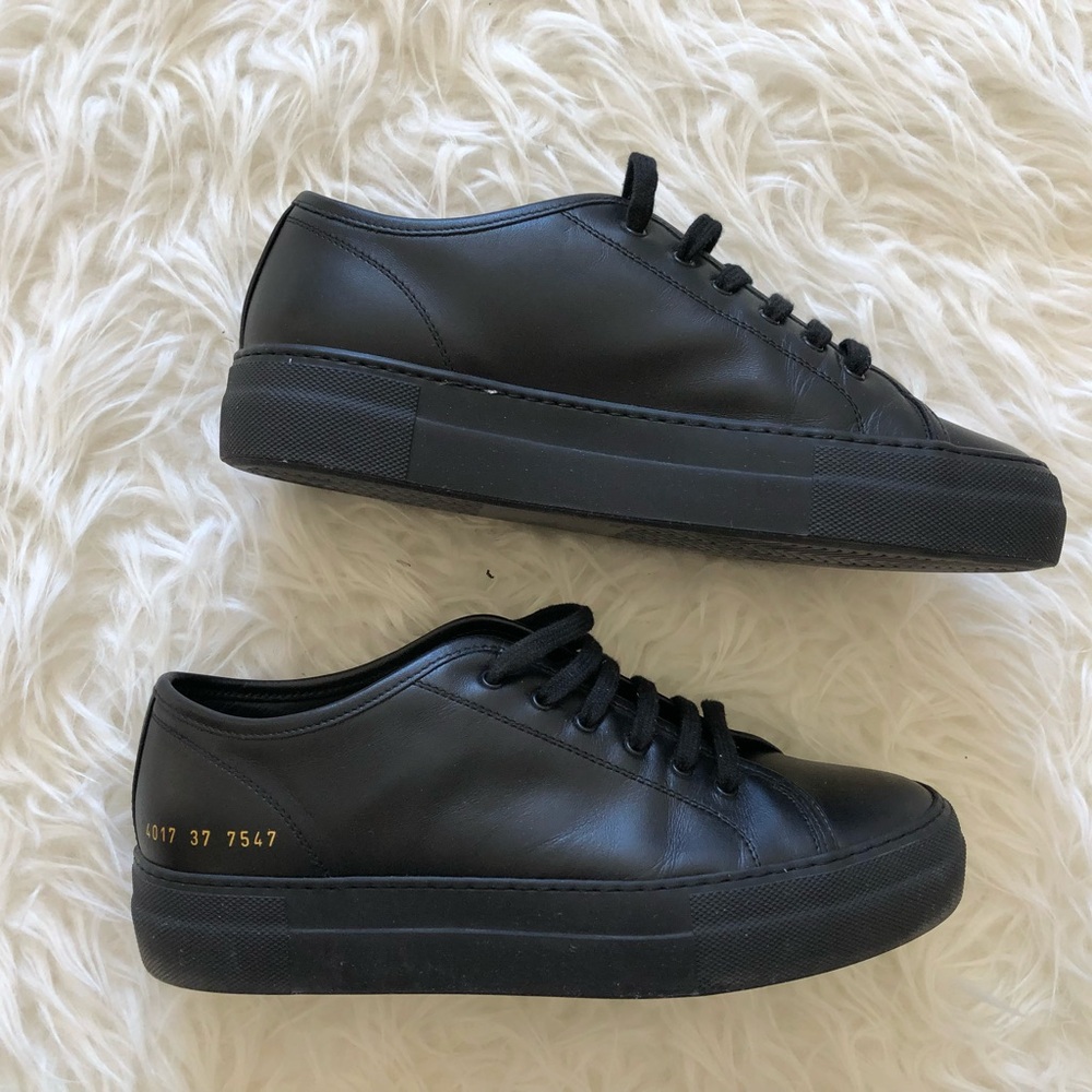 Woman Common Projects Tournament Platform Sneaker Black 37